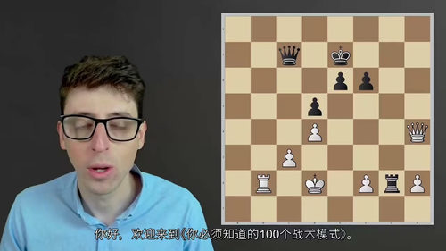必知的 100 个国际象棋战术模式 (中文字幕英文视频教程)