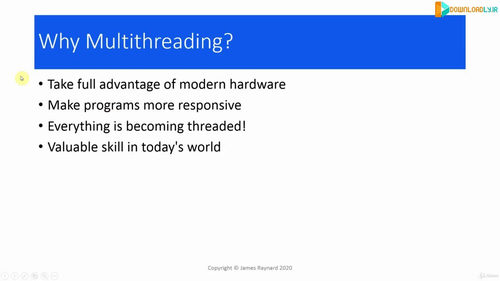 C++多线程编程实战课程(英文版中文字幕英文视频教程)