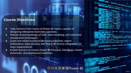 Power BI 从入门到精通  (中文字幕英文视频教程)