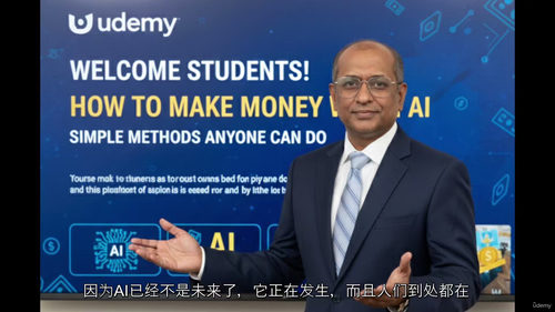 AI赚钱实战课:零基础也能掌握的简单方法 (中文字幕英文视