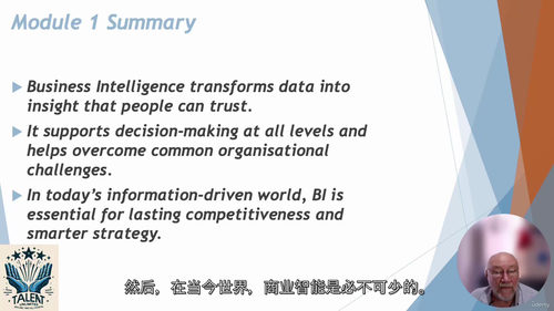 商业智能实战与应用  (中文字英文视频教程)