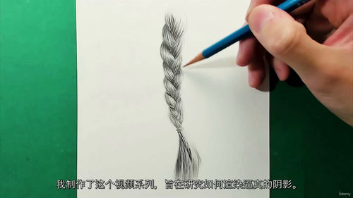 石墨写实毛发胡须技法