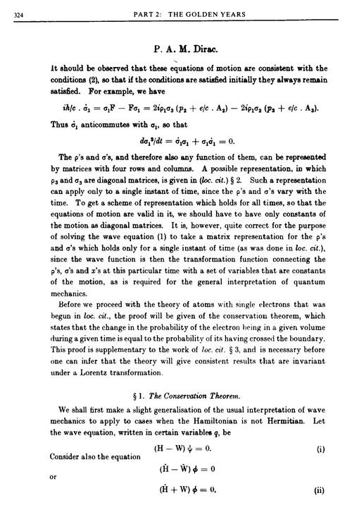 P. A. M. 狄拉克文集（1924-1948）  (英文