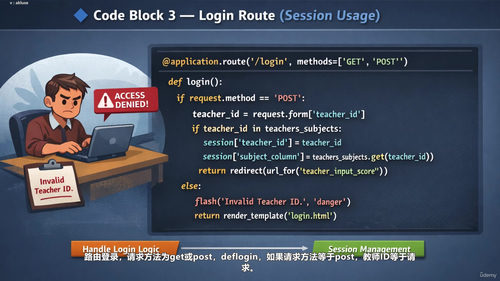 Python Flask学校成绩管理系统 (英文课程中文字幕)