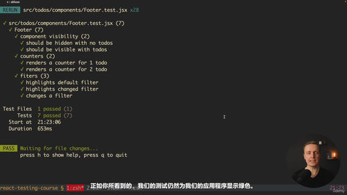 React测试实战：单元测试与端到端测试完全指南 (英文课程中文字幕)