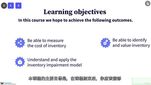 IAS 2 存货准则 (中文字幕英文视频教程)