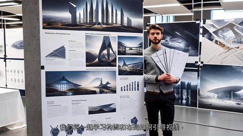 建筑项目展板呈现设计课程