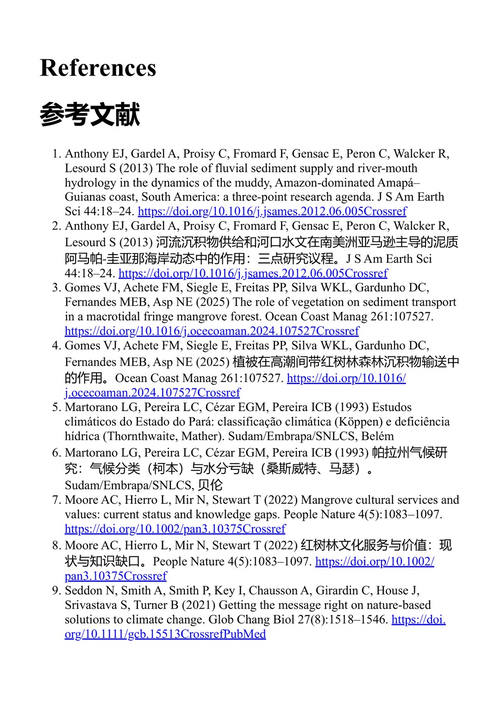 亚马逊红树林蓝碳动态 马库斯·伊曼纽尔·巴罗纳斯·费尔南德斯 佩德罗·瓦尔菲尔·马丁斯·e·索萨-菲洛 克里斯托夫·普罗伊西 (中英对照电子书)