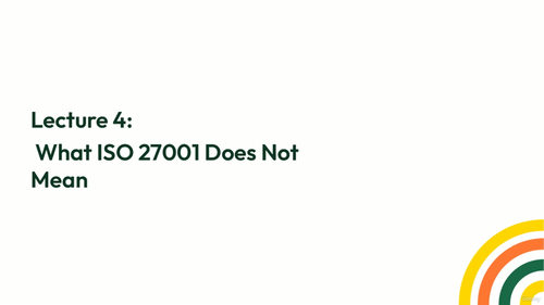 ISO 27001信息安全管理基础 (英文课程中文字幕)