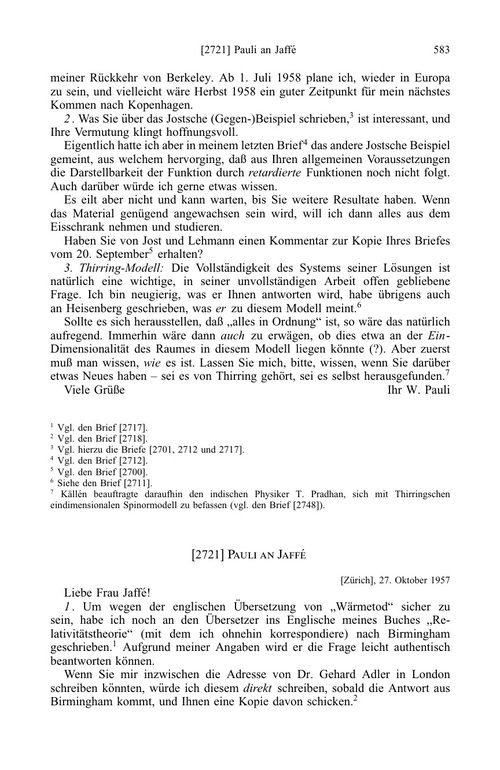 泡利的科学通信(1957年卷) 卡尔·冯·迈恩编 (英文电子书)