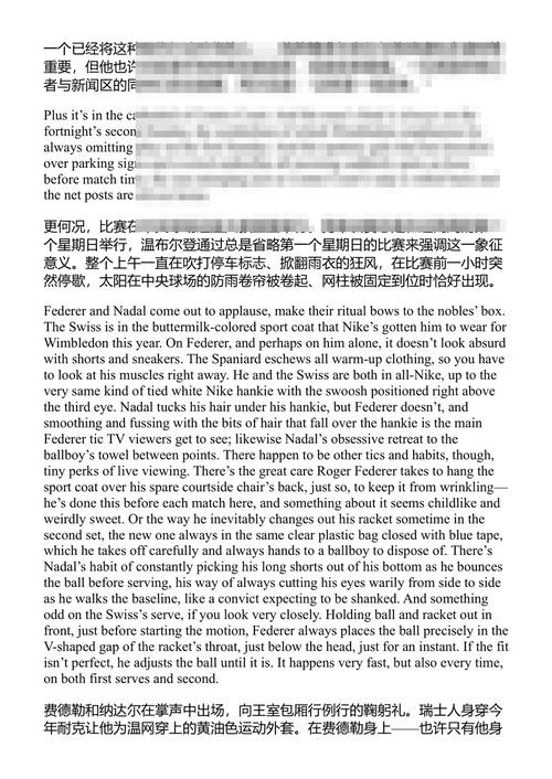 关于网球 大卫·福斯特·华莱士 (中英对照电子书)