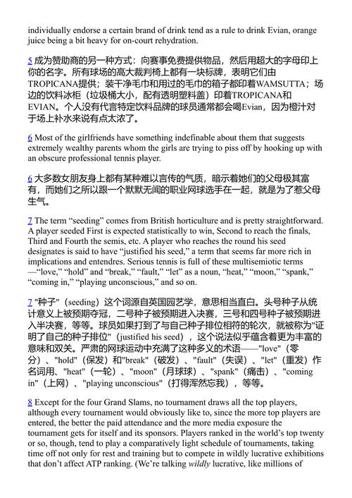关于网球 大卫·福斯特·华莱士 (中英对照电子书)